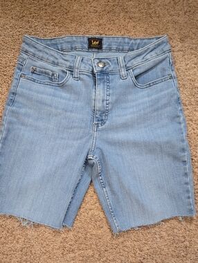 Lee Light Blue Cutoff Denim Bermuda Shorts Size 10